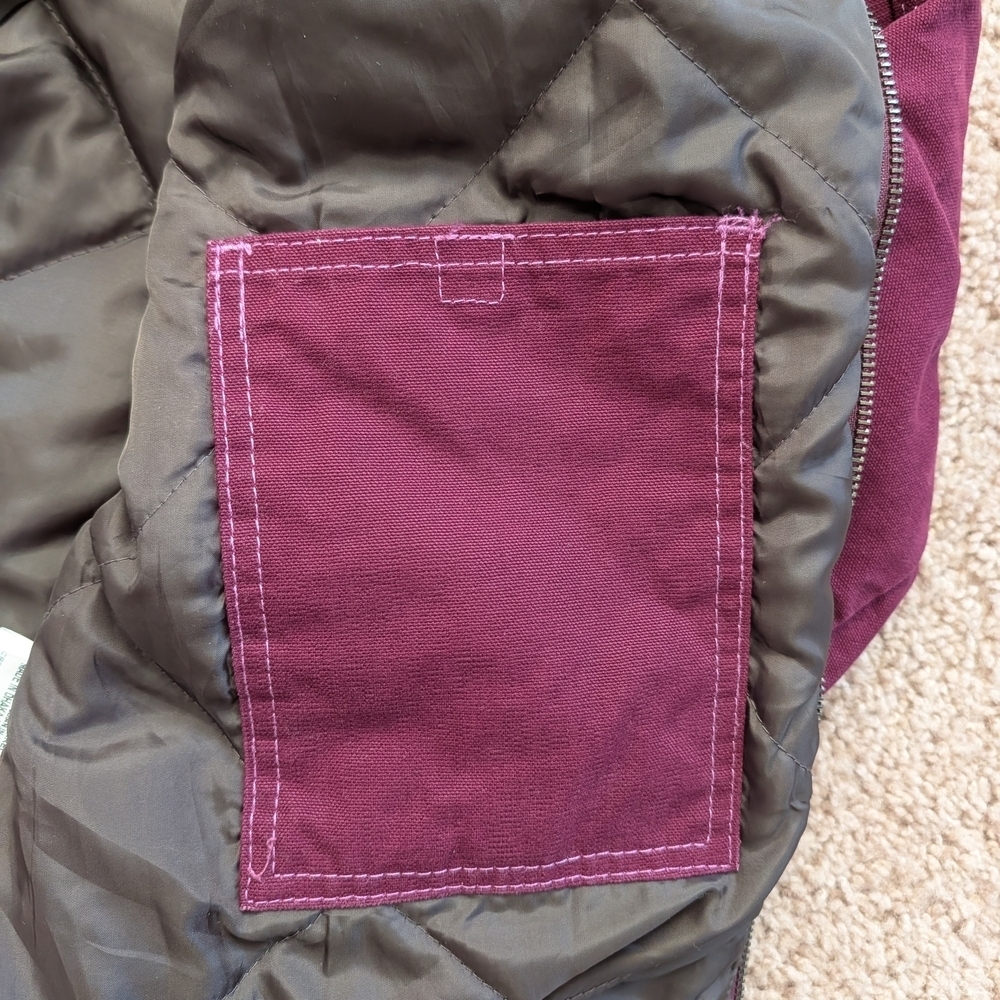 Berne Plum Purple Hooded Jacket Size Youth Large (14-16) - Picture 6 of 11
